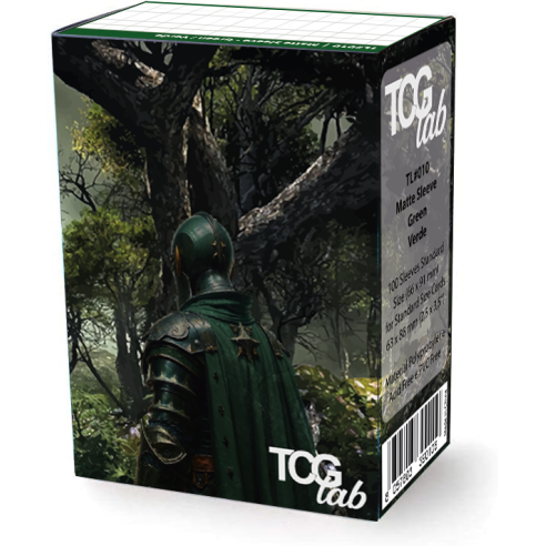 TcgLab - 100 Bustine Protettive Standard - Matte Ultra Clear - Verde