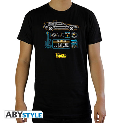 BACK FUTURE DELOREAN TSHIRT TG L