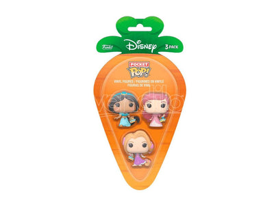 FUNKO CARROT POCKET POP! DISNEY - RAPUNZEL, ARIEL AND JASMINE