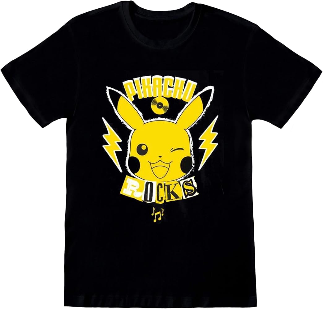 POKEMON - T-SHIRT - PIKACHU ROCKS (KIDS) 5-6 YEARS